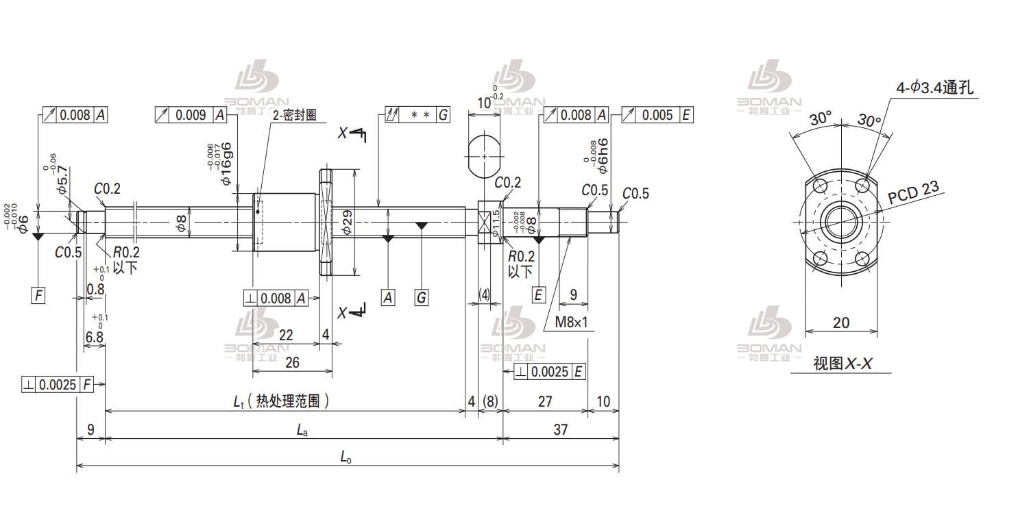 W0800MA-5PY-C3Z2-MA标准滚珠丝杠