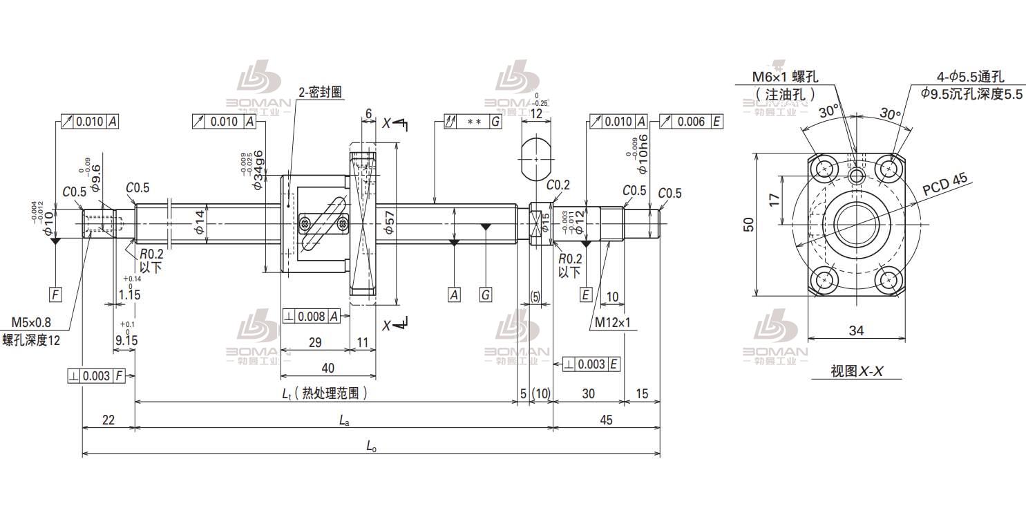 W1405FA-2-C3T5-SA标准滚珠丝杠