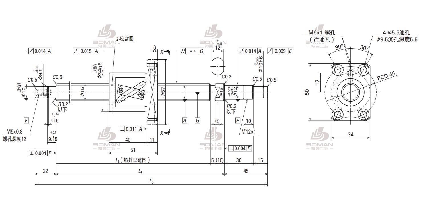 W1506FA-3P-C5Z10-SA标准滚珠丝杠