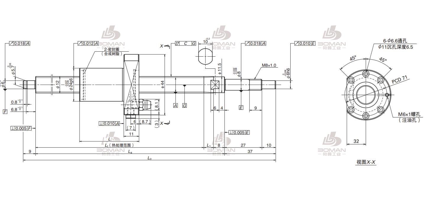 W3209SA-2Z-C5Z5-SA标准滚珠丝杠