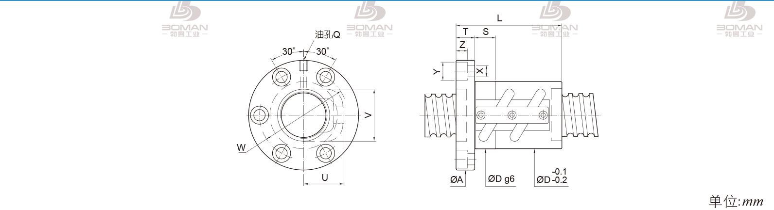 PMI FSVC3208-2.5 pmi精密滚珠丝杠