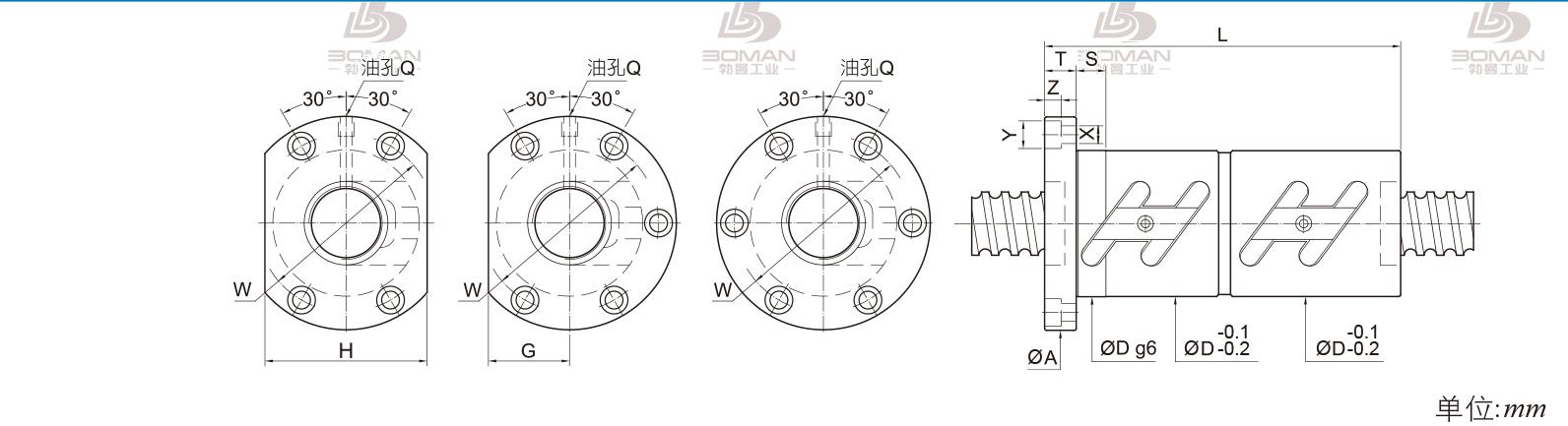 PMI FDWC3210-2.5 pmi丝杠常用规格