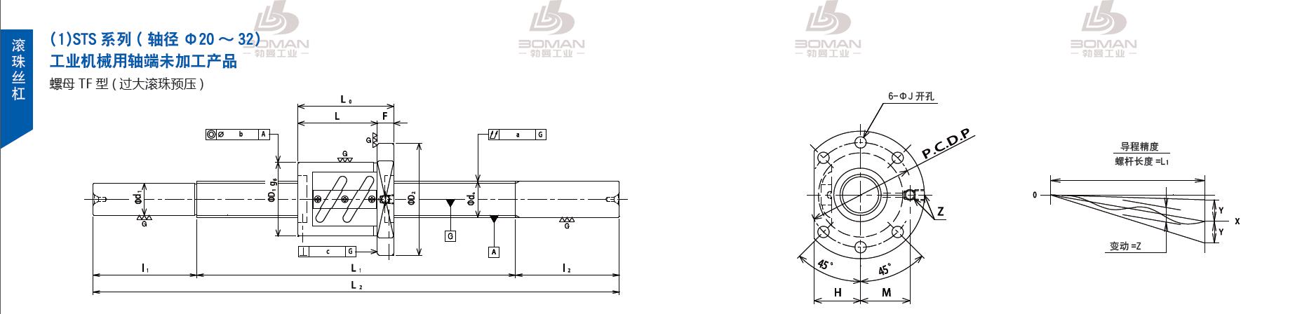 TSUBAKI STS2806-1600C5-B 日本丝杠tsubaki