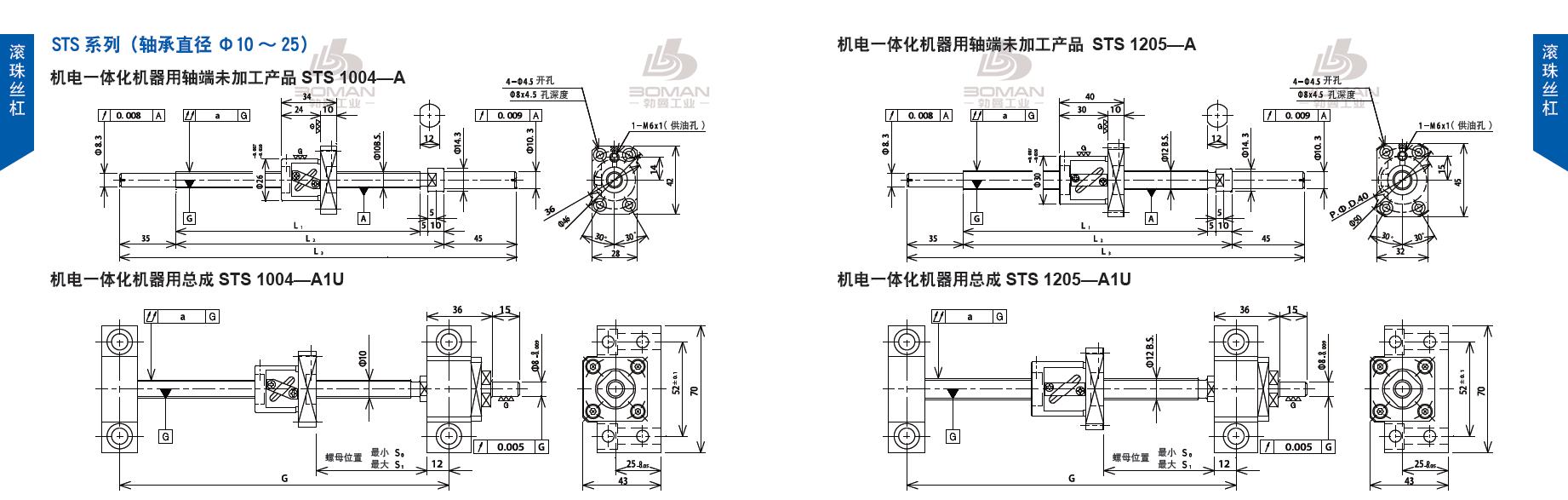 TSUBAKI STS1205-405C5-A tsubaki滚珠丝杠