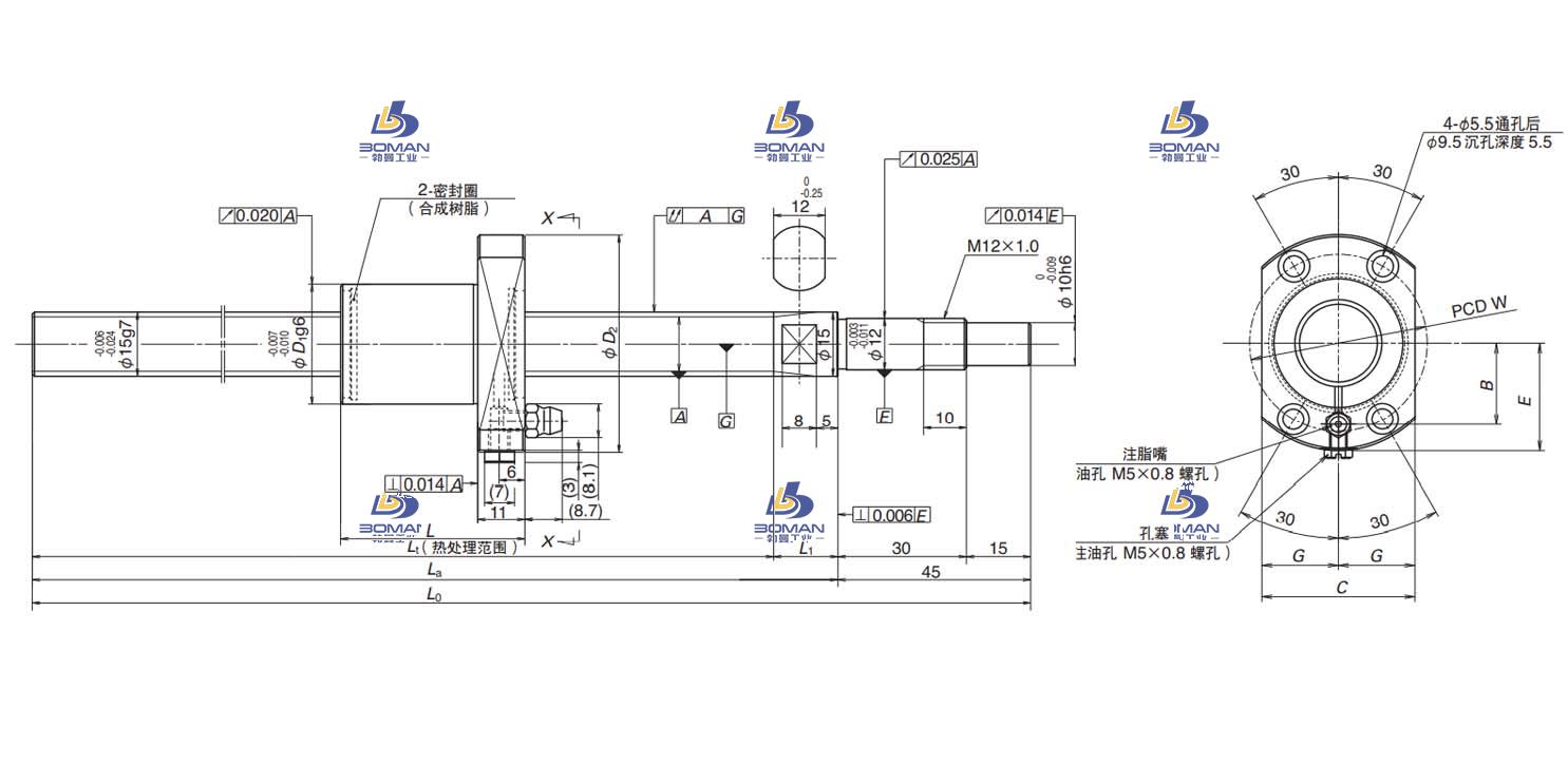 FSS1510N1D1450-PSS滚珠丝杠库存