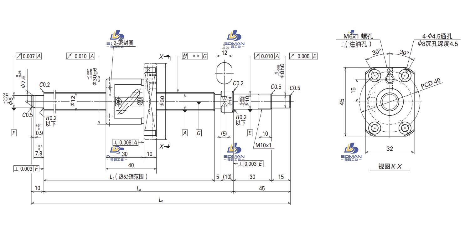 W1201FA-1P-C3Z5-MA标准滚珠丝杠