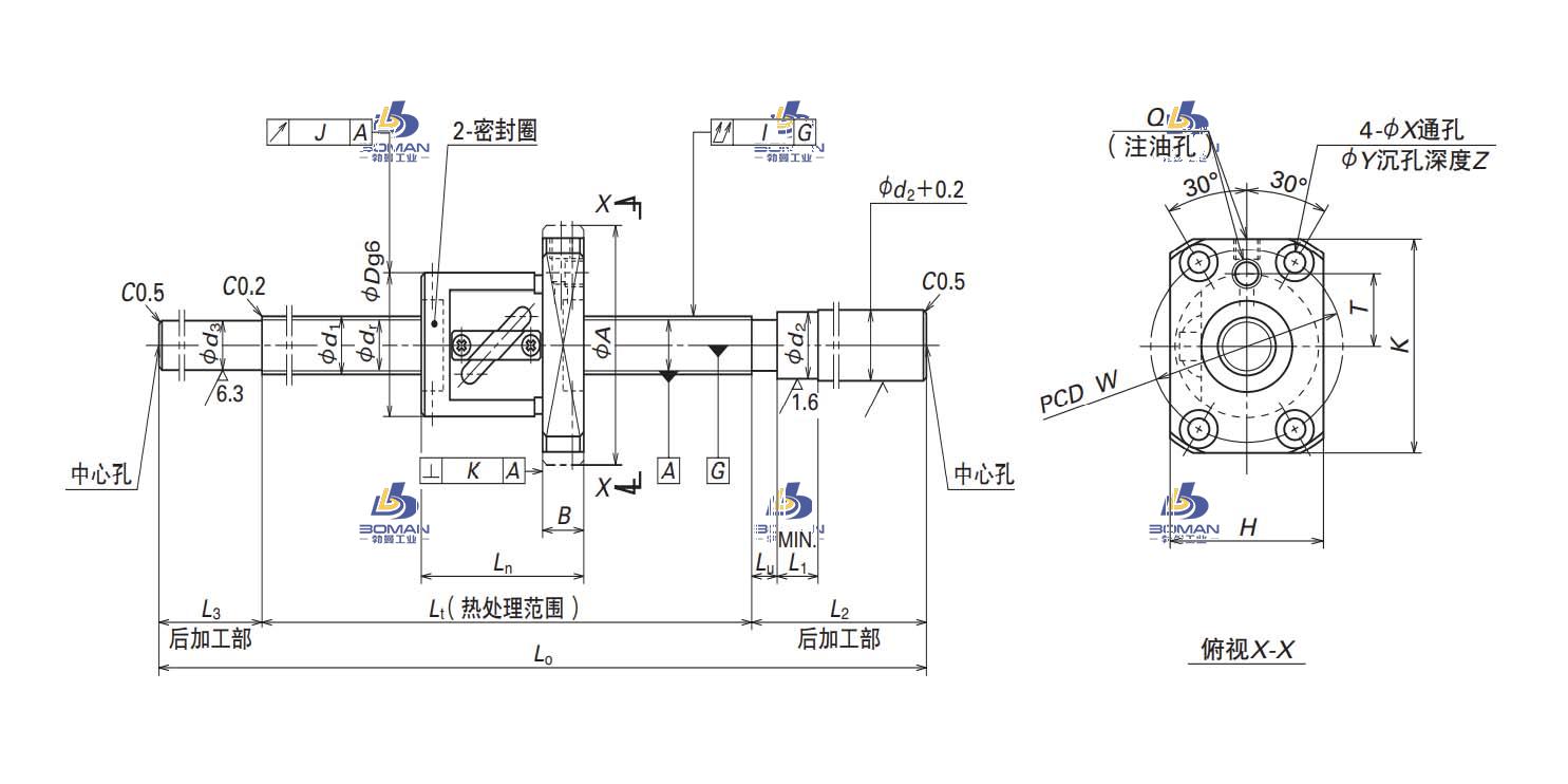 W1405FS-1-C5T8-NSK MS系列滚珠丝杠