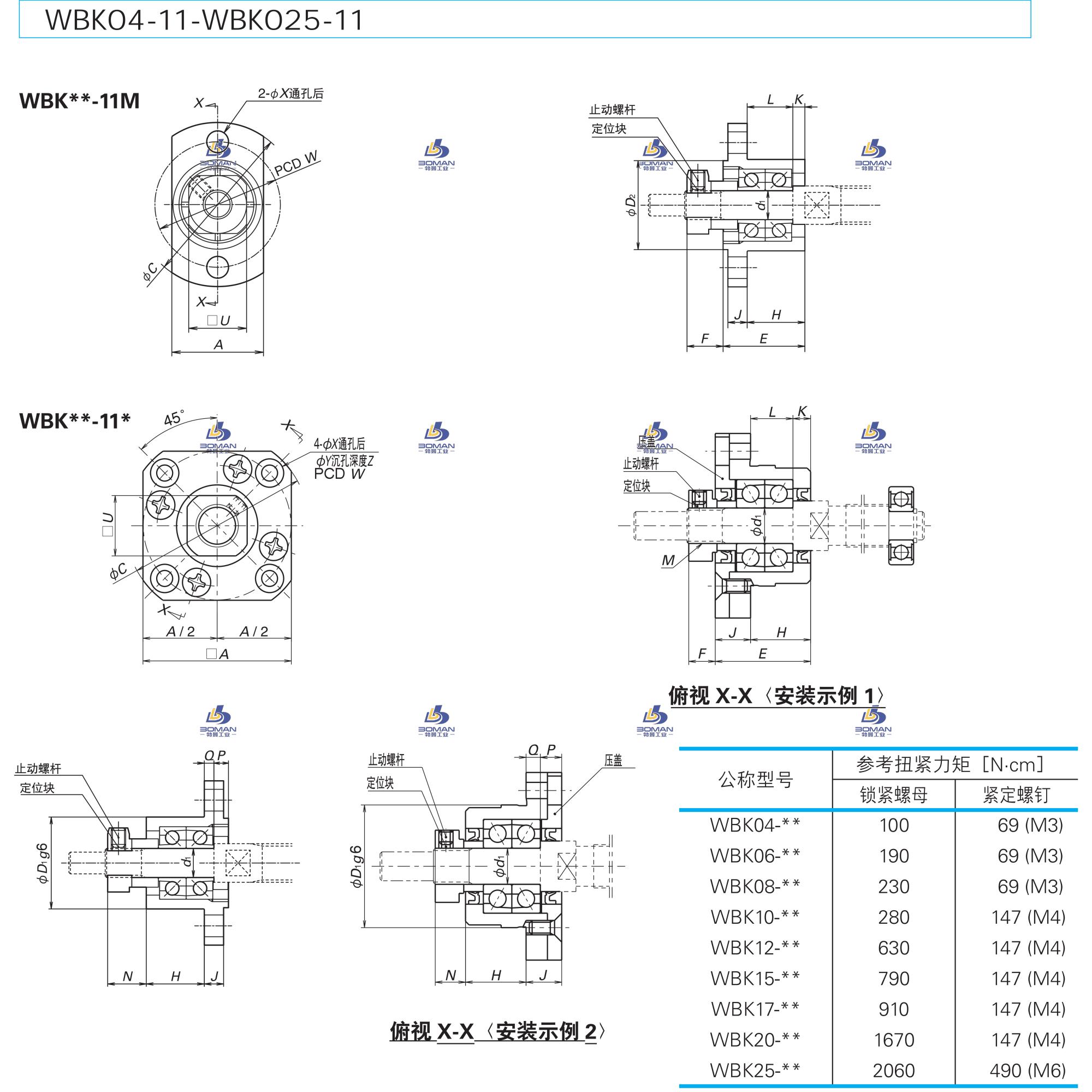 WBK04-11M-NSK丝杠支撑单元